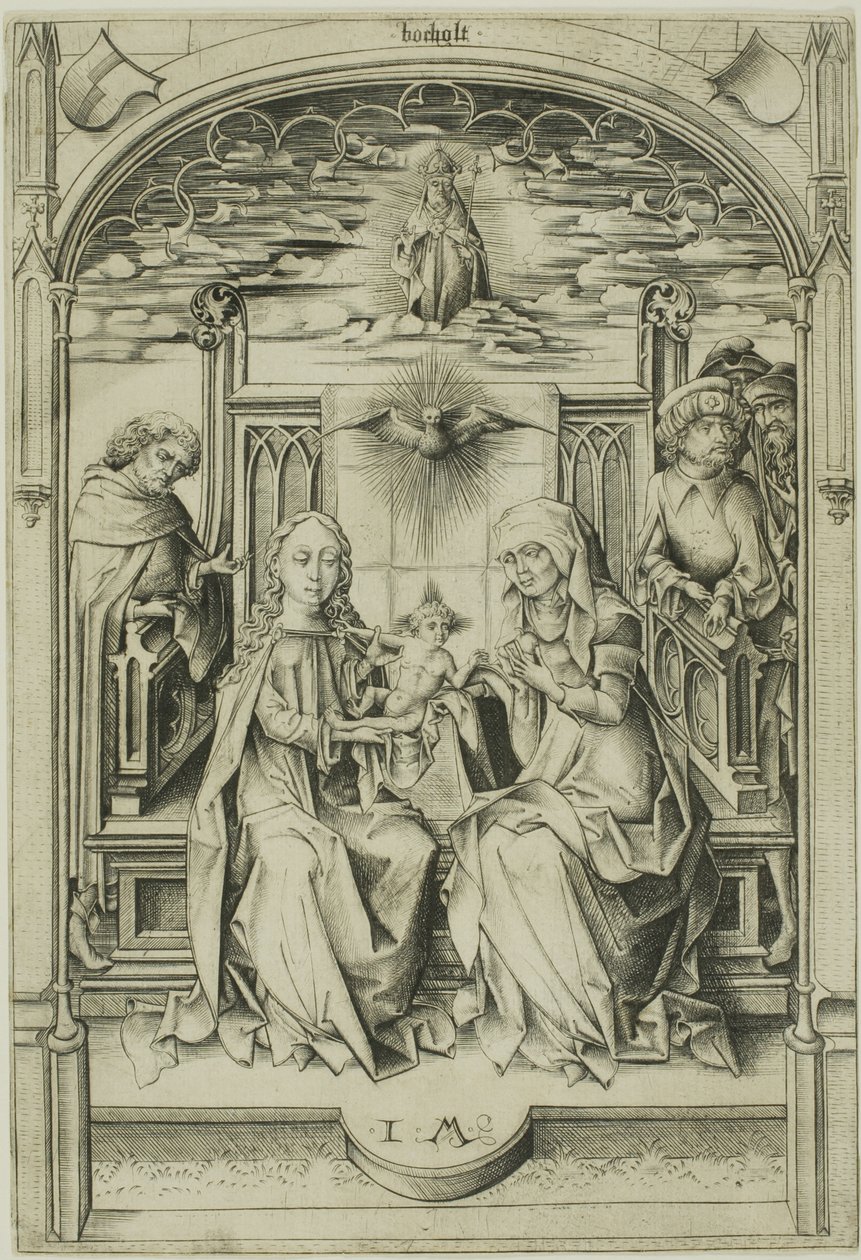 De Heilige Familie door Israhel van Meckenem the younger