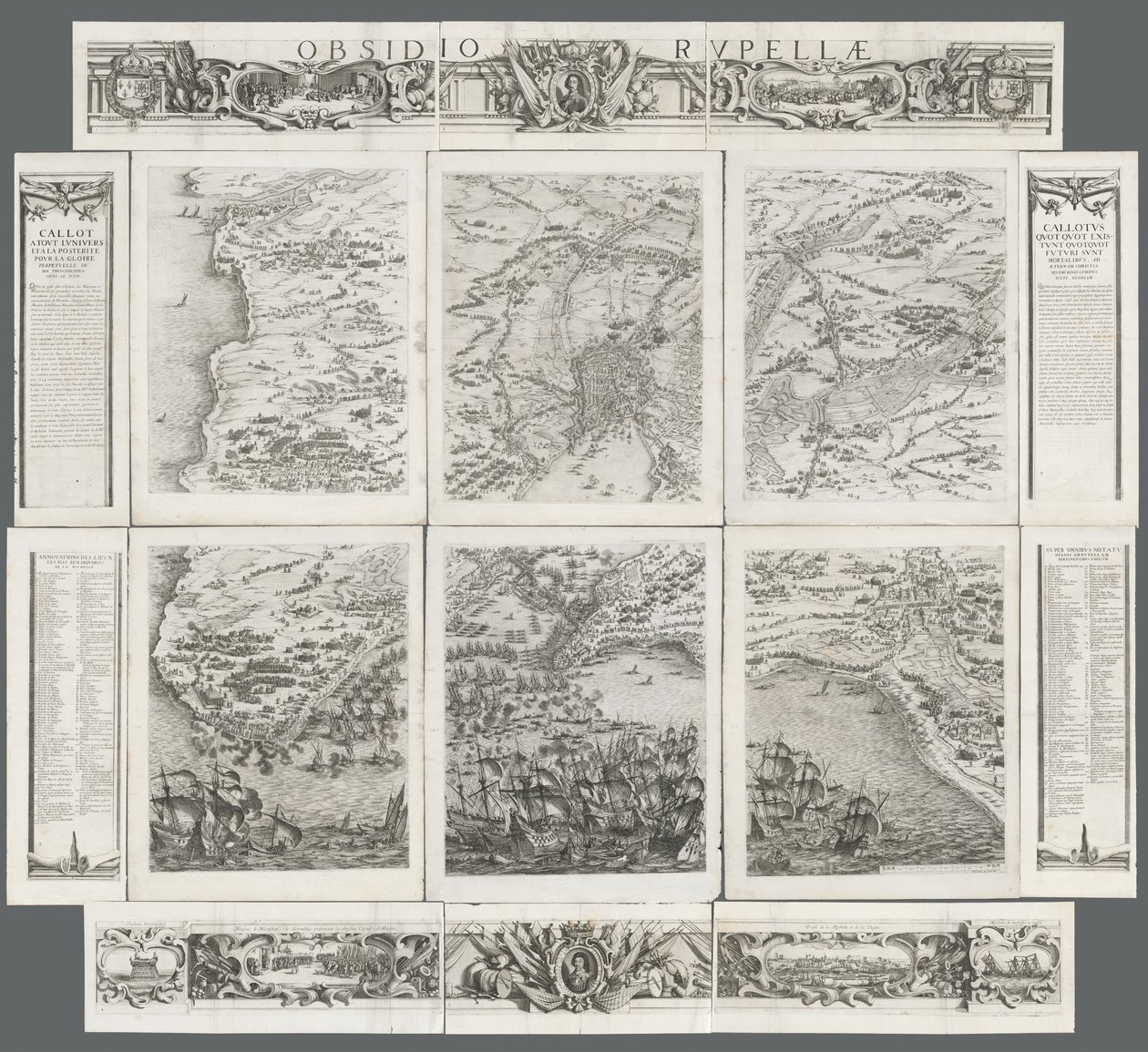 Het beleg van La Rochelle, 1628-1630 door Israël Henriet