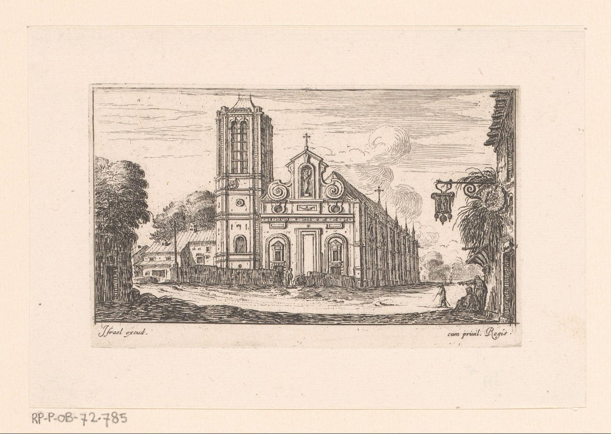 Gezicht op de Notre-Dame-des-Vertus door Israël Silvestre