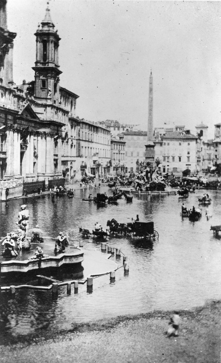 Piazza Navona, Rome, ca. 1865 door Italian Photographer