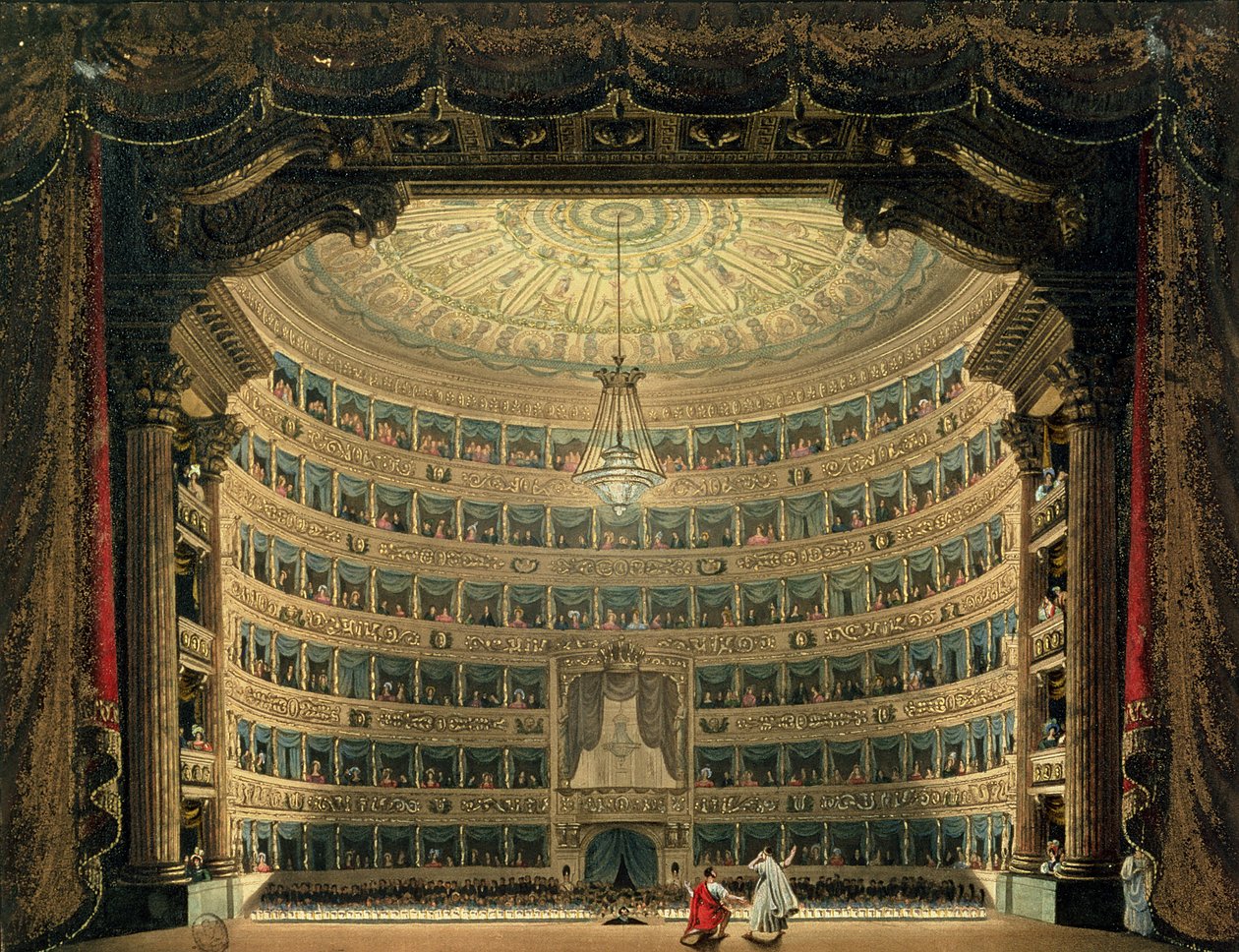 La Scala, Milaan, tijdens een voorstelling door Italian School