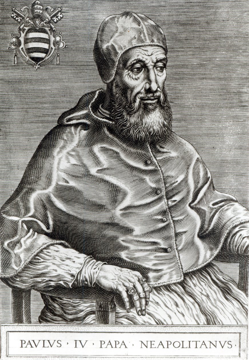Portret van paus Pius IV, 1555 door Italian School