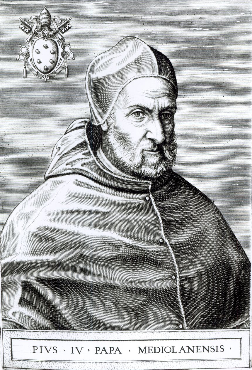 Portret van paus Pius IV, 1559 door Italian School
