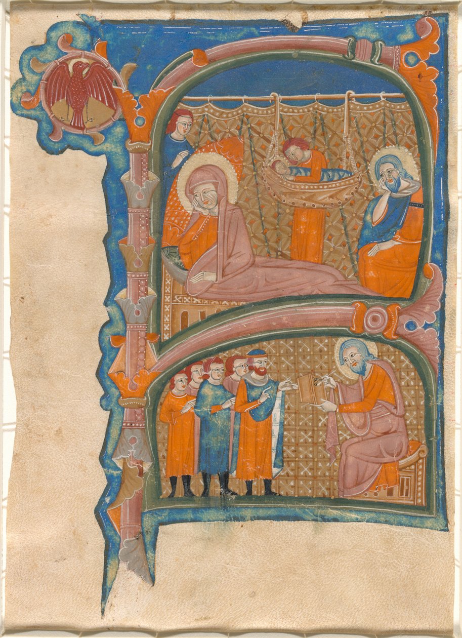 Geboorte en Naamgeving van Johannes de Doper door Italian 13th Century