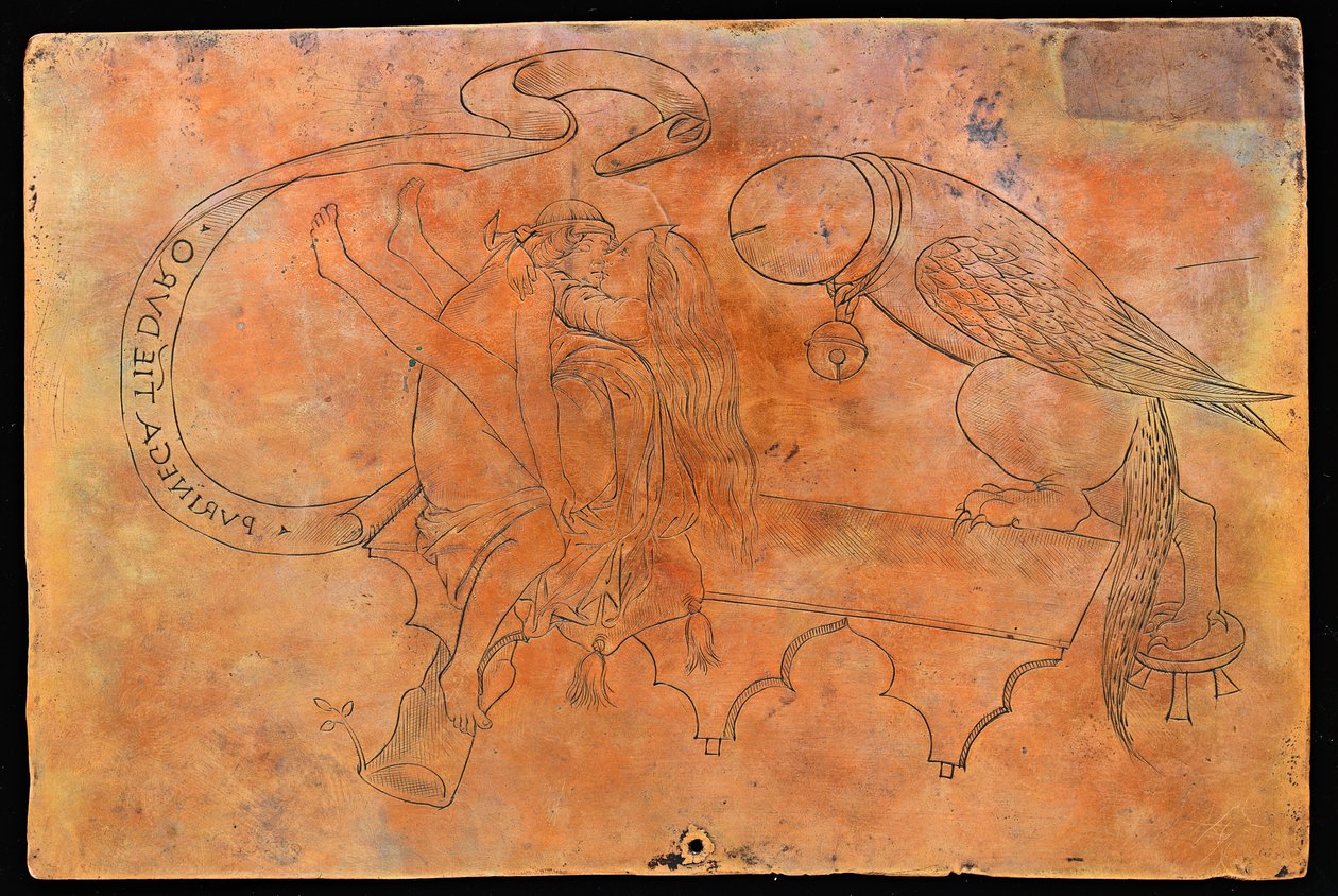 Allegorie op copulatie [verso] door Italian 15th Century