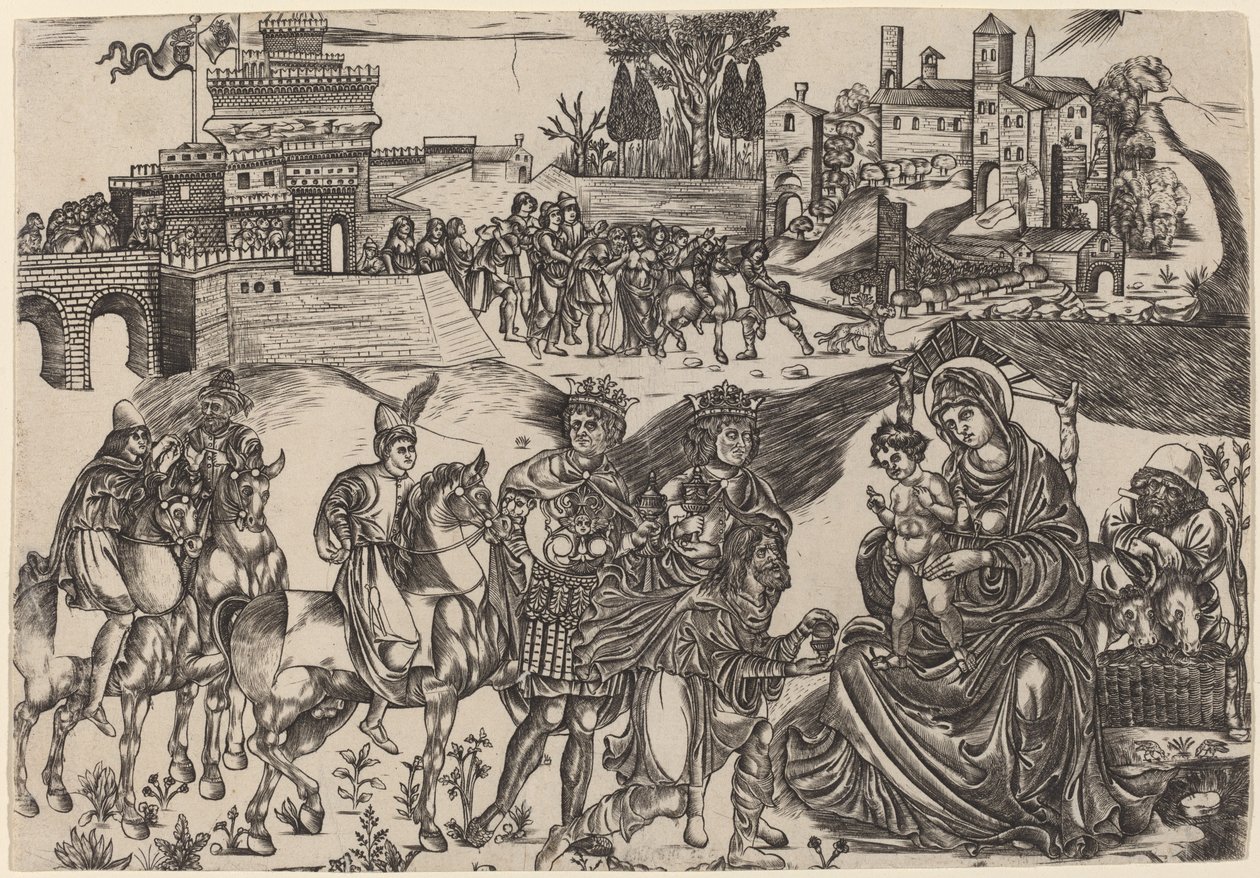 De Aanbidding der Wijzen door Italian 16th Century