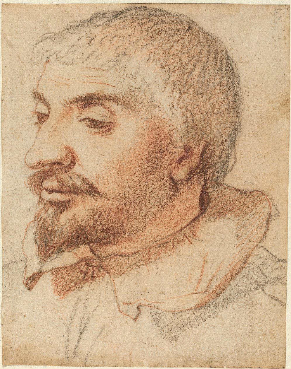 Hoofd van een man door Italian 17th Century