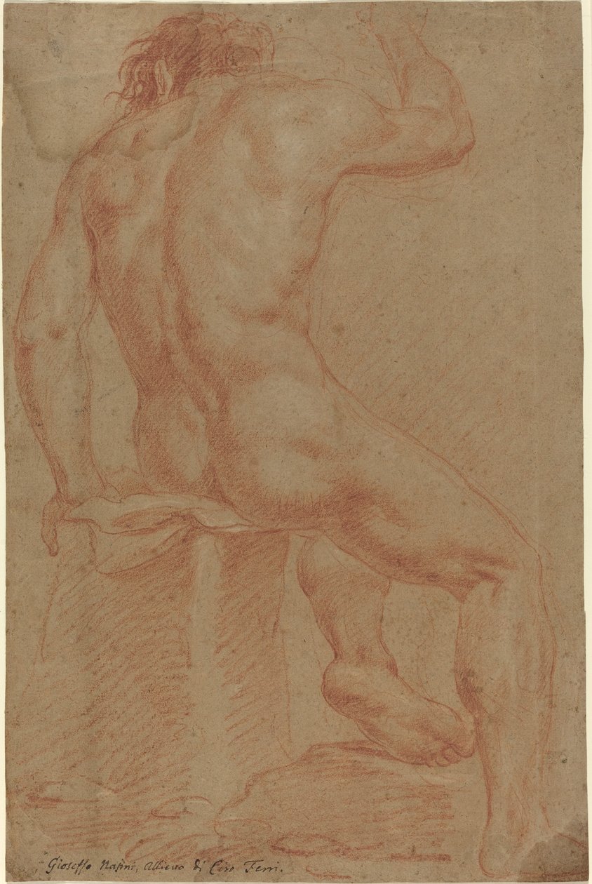 Naakte Mannelijke Figuur [recto] door Italian 17th Century