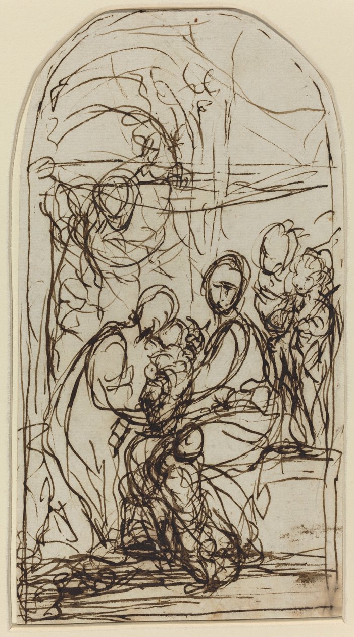Het mystieke huwelijk van Sint-Catharina door Italian 17th Century