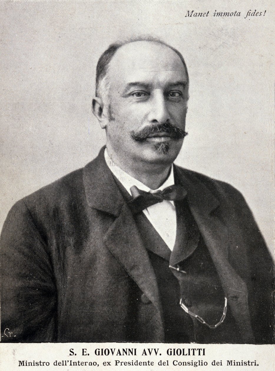 Portret van Giovanni Giolitti, Italiaanse politicus. door Italian Photographer