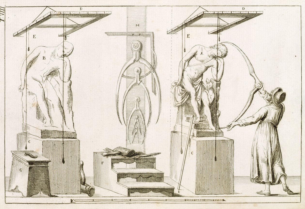 Een Beeldhouwersatelier, c.1800 door Italian School