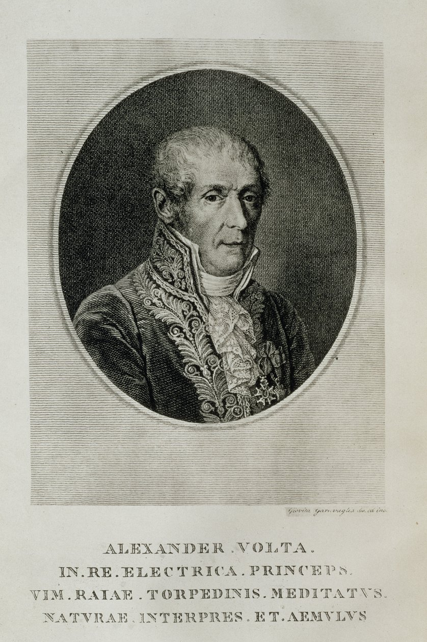 Alessandro Giuseppe Antonio Anastasio Volta (1745-1827), uit L
