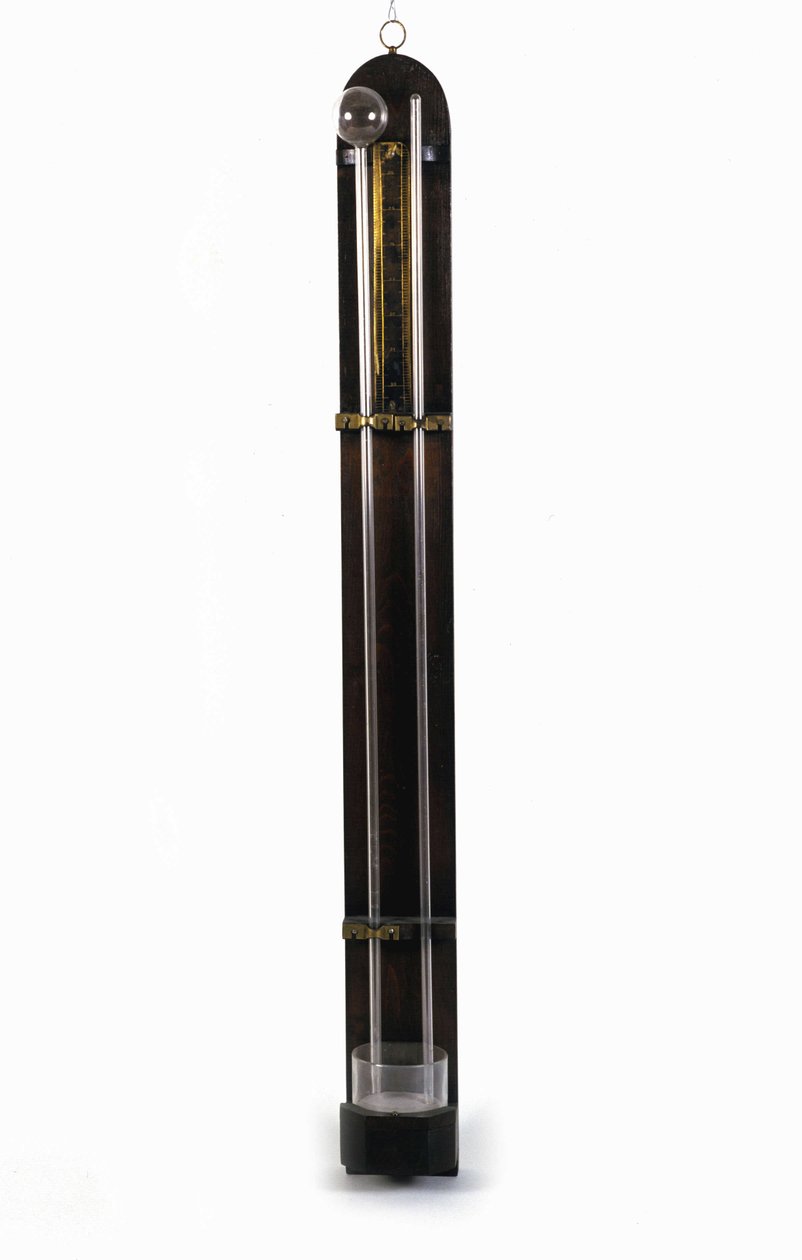 Barometer (kwikbuis) door Evangelista Torricelli (1608 - 1647). Museum voor Wetenschap en Technologie. Milaan door Italian School