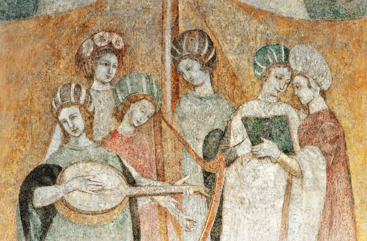 Bicocca degli Arcimboldi: 15e-eeuws fresco, (detail) door Italian School