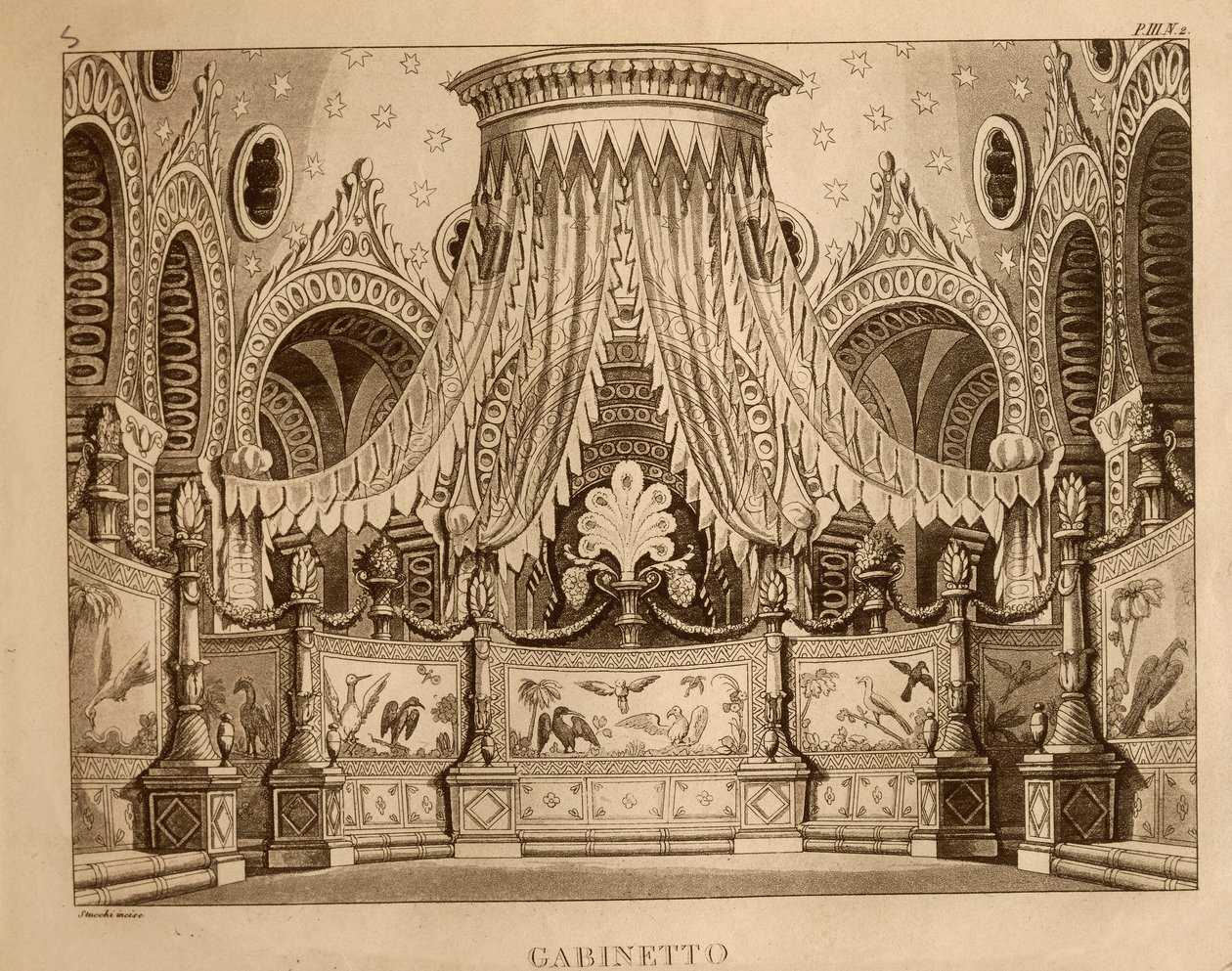 Kabinet, decorontwerp voor act 1 van 