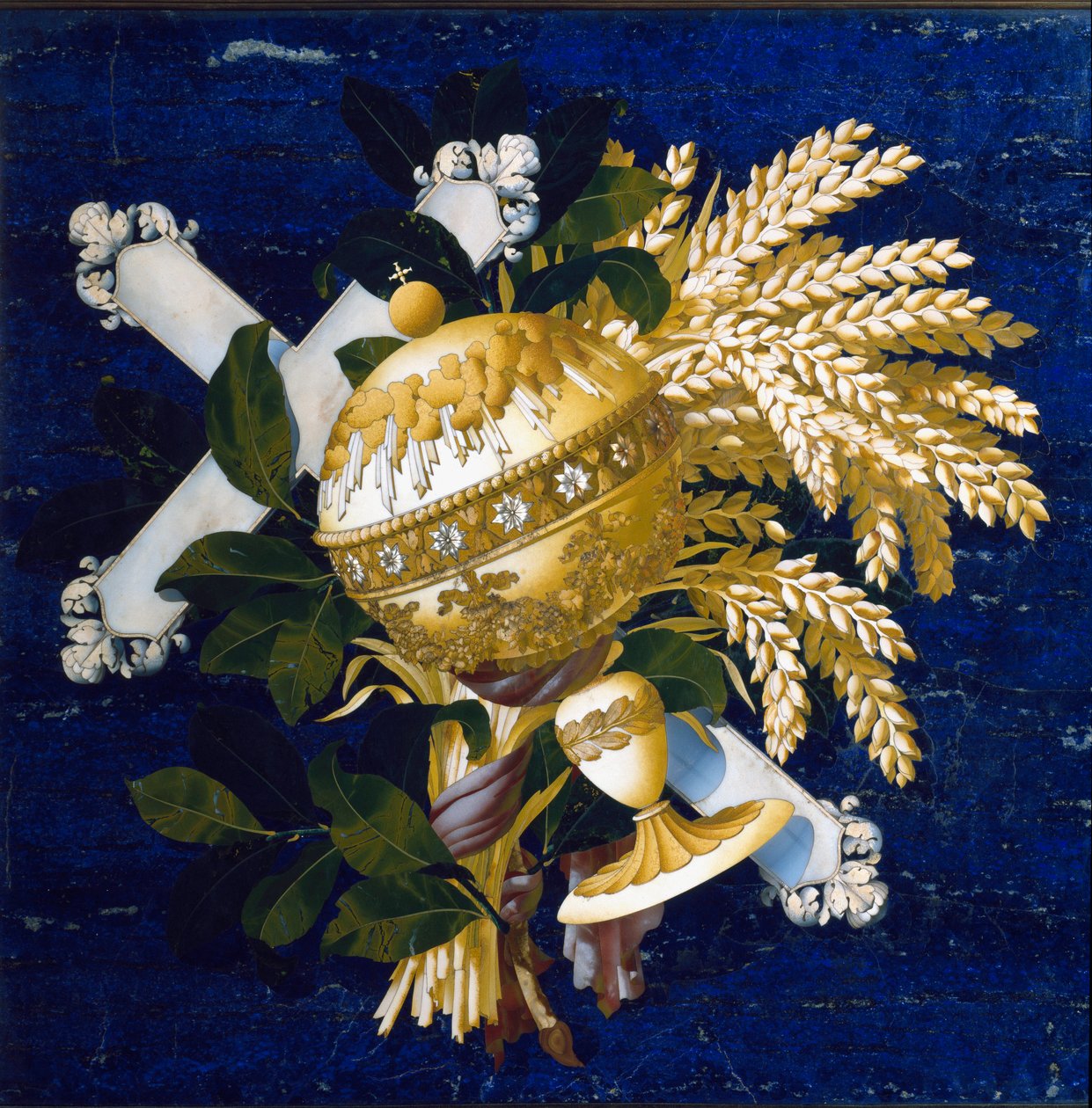 Compositie (marqueterie van ingelegd marmer) door Italian School