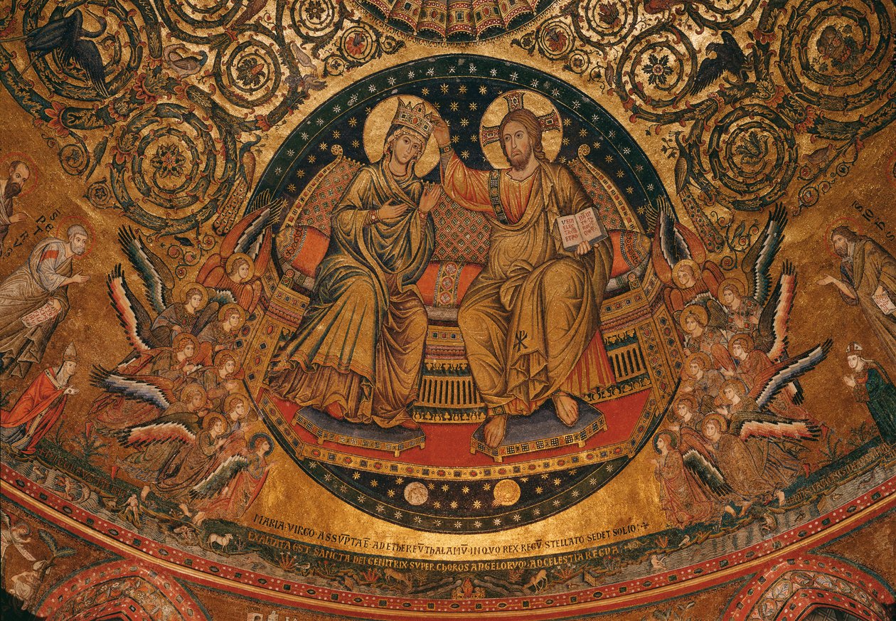 Kroning van de Maagd, 1296 door Italian School
