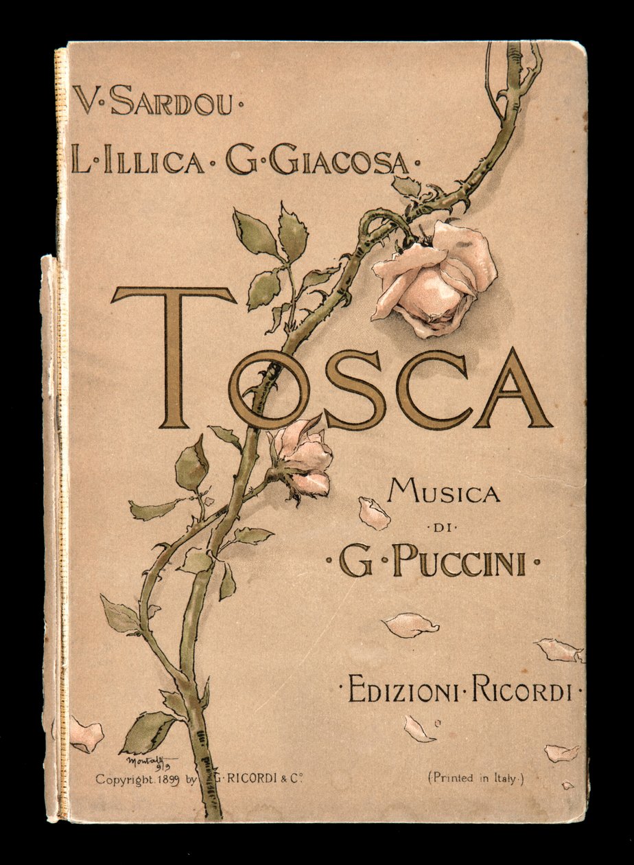 Omslag, Libretto della Tosca door Giacomo Puccini, Edizione Ricordi, Italië door Italian School