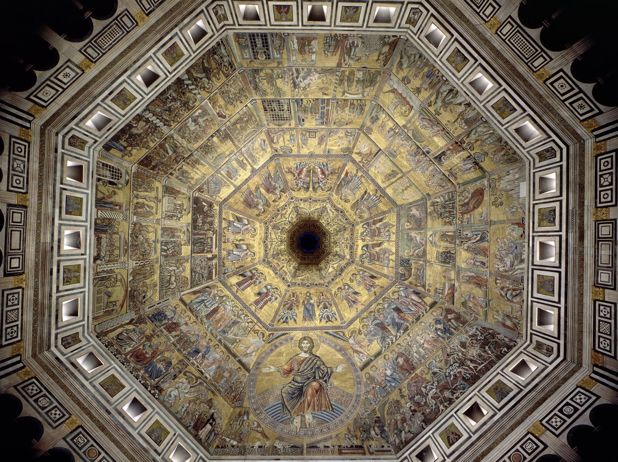 Koepel van het Baptisterium van San Giovanni door Italian School