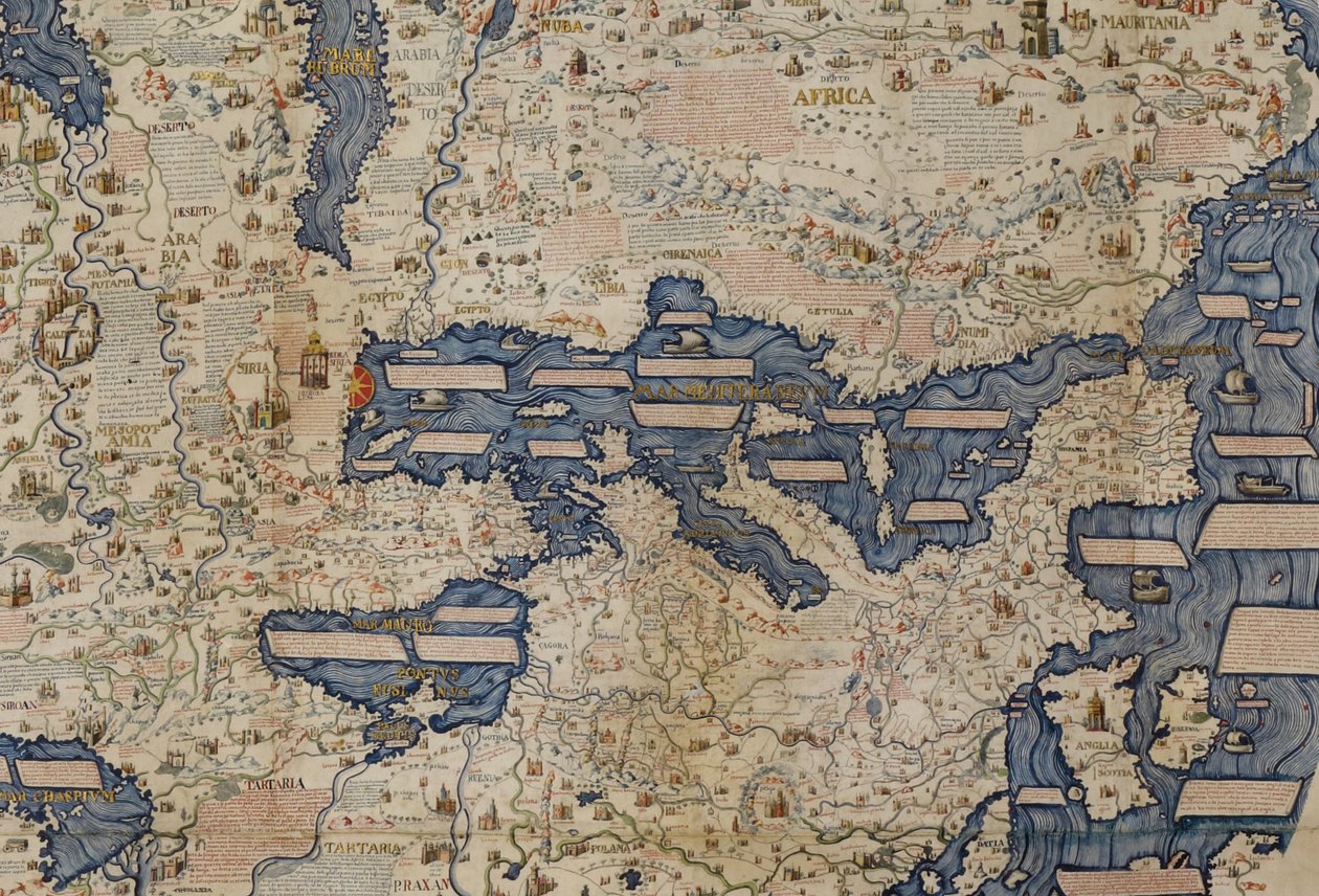 Detail van de Middellandse Zee, uit 