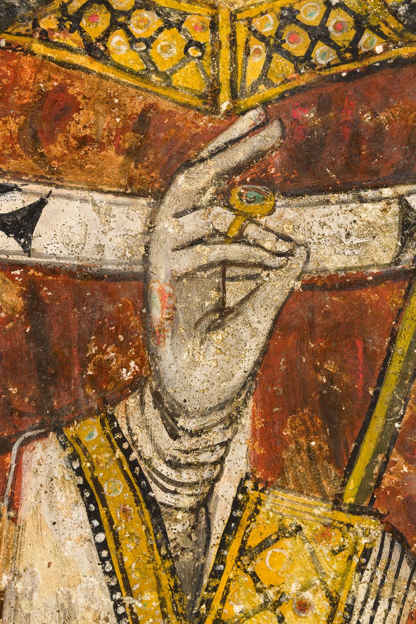 Detail van het drieluik met San Cataldo, Crypte van de Kathedraal door Italian School