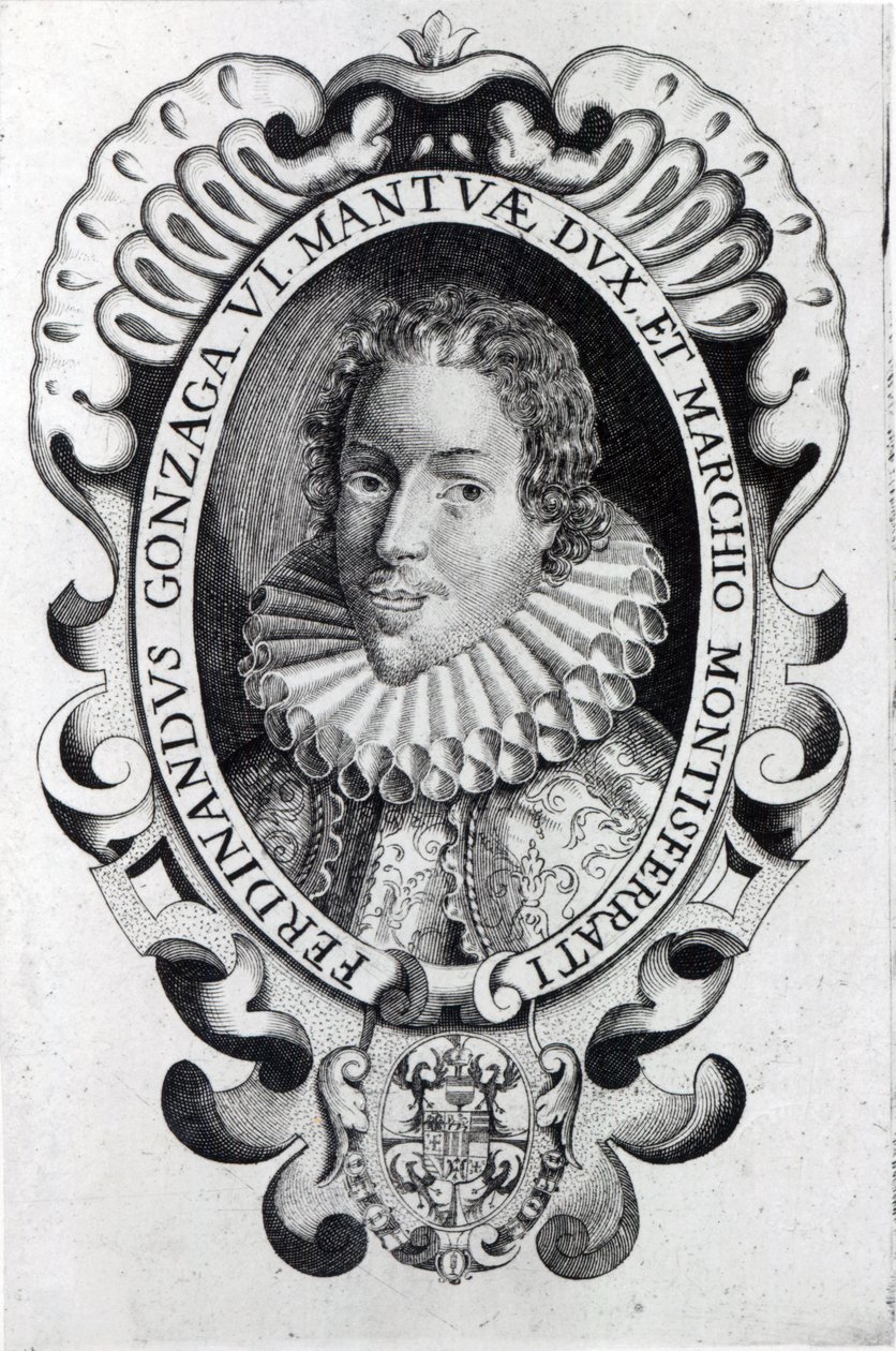 Ferdinando Gonzaga, Hertog van Mantua (gravure) door Italian School