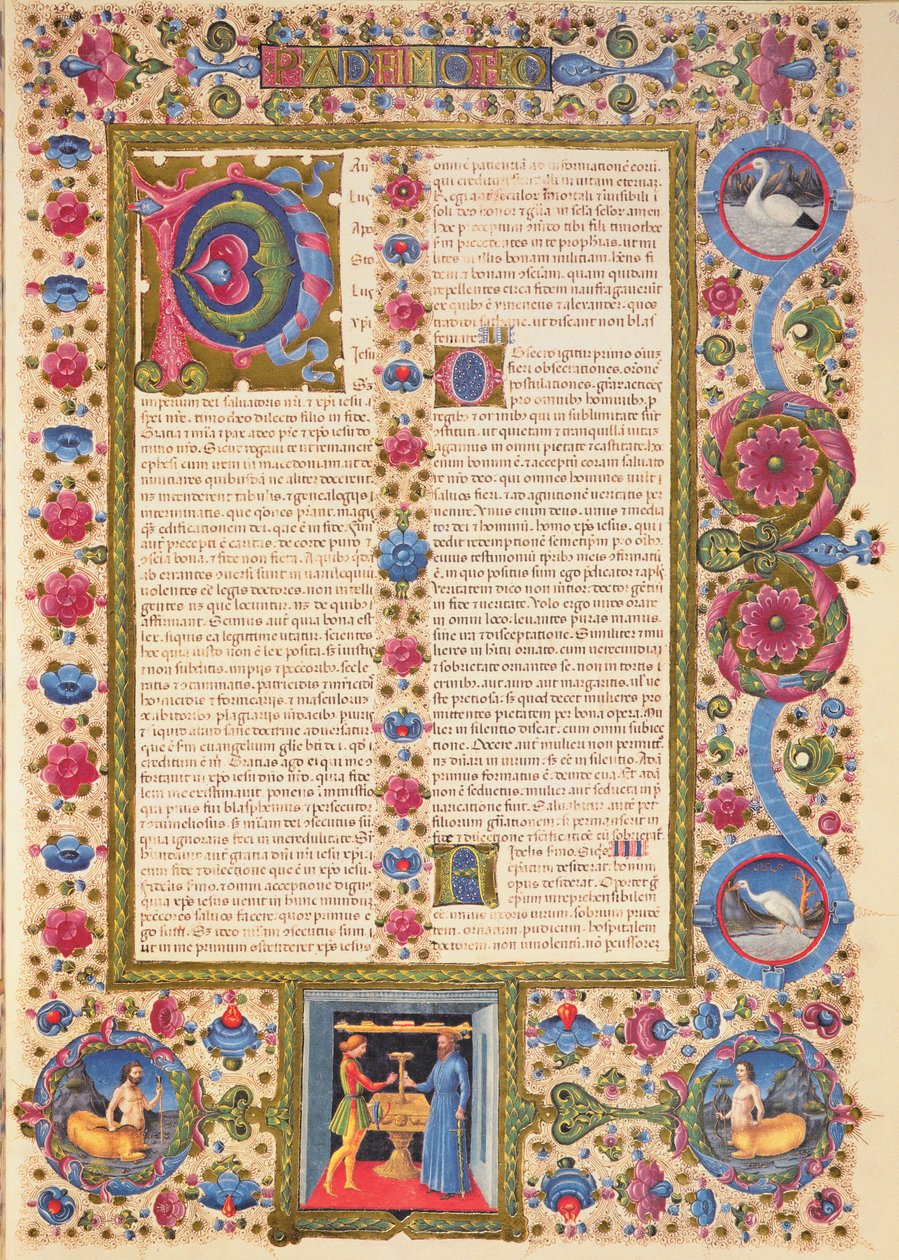 Fol.208r Brief van St. Paul aan Timotheüs, uit de Borso d