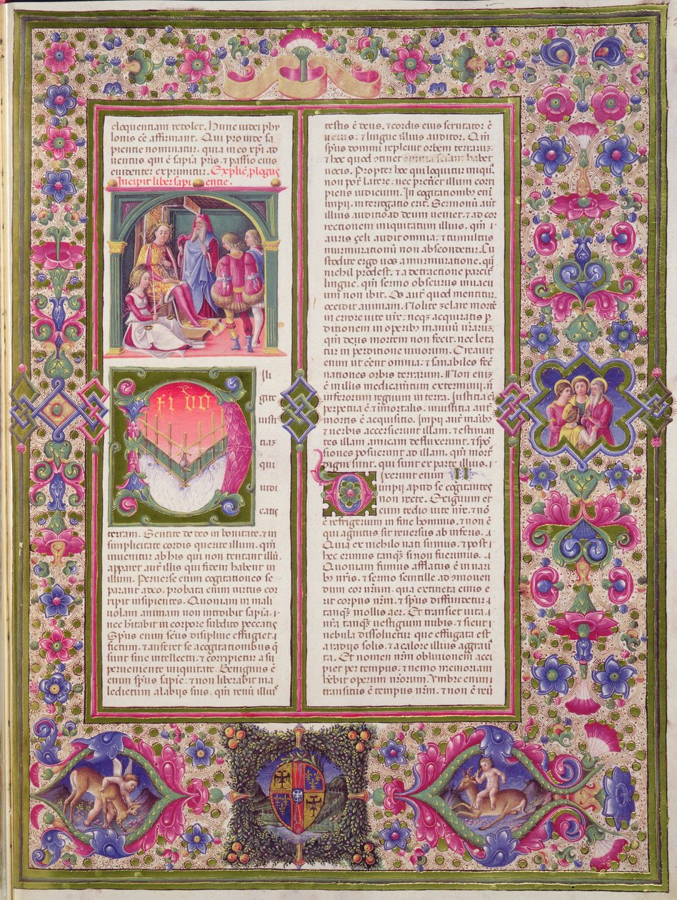 Begin van het Boek der Wijsheid, uit de Borso d