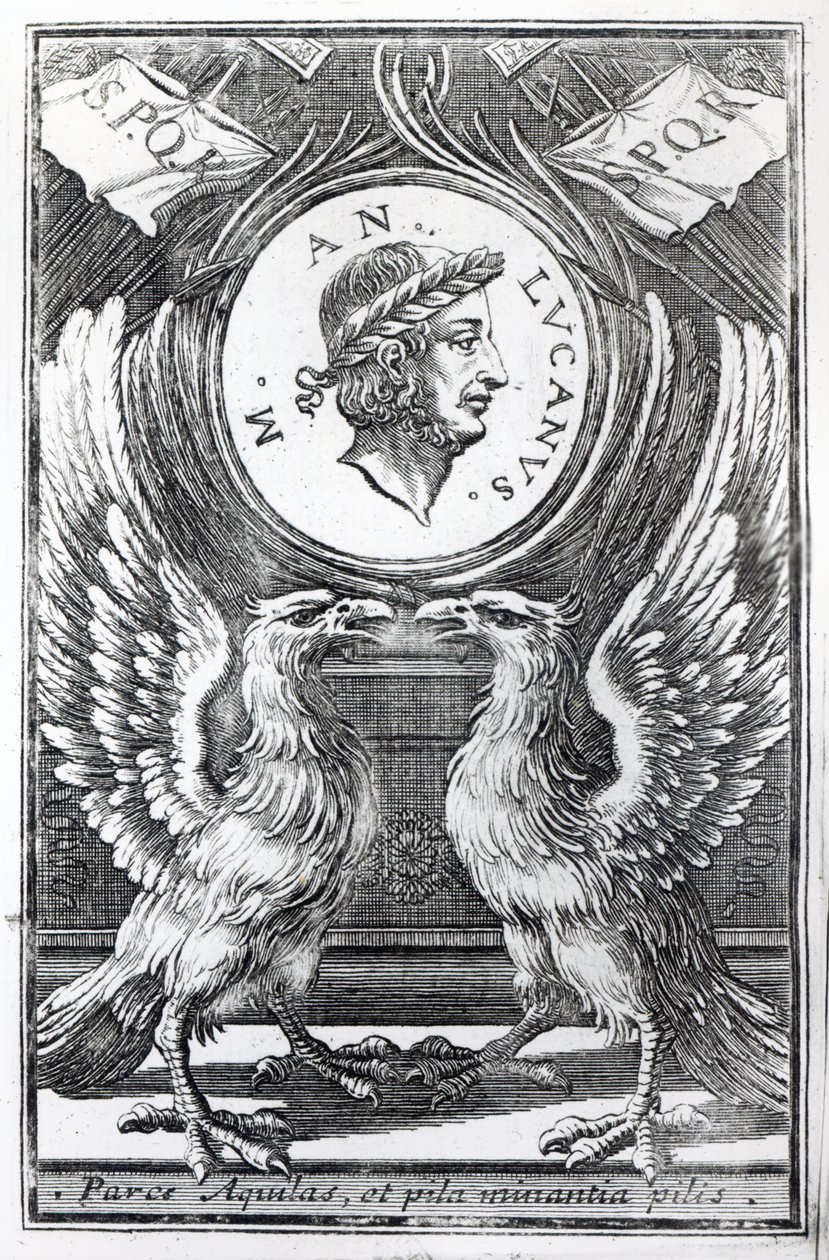 Frontispice voor Lucans Pharsalia door Marcus Annaeus Lucanus, editie gepubliceerd in 1663 door Italian School