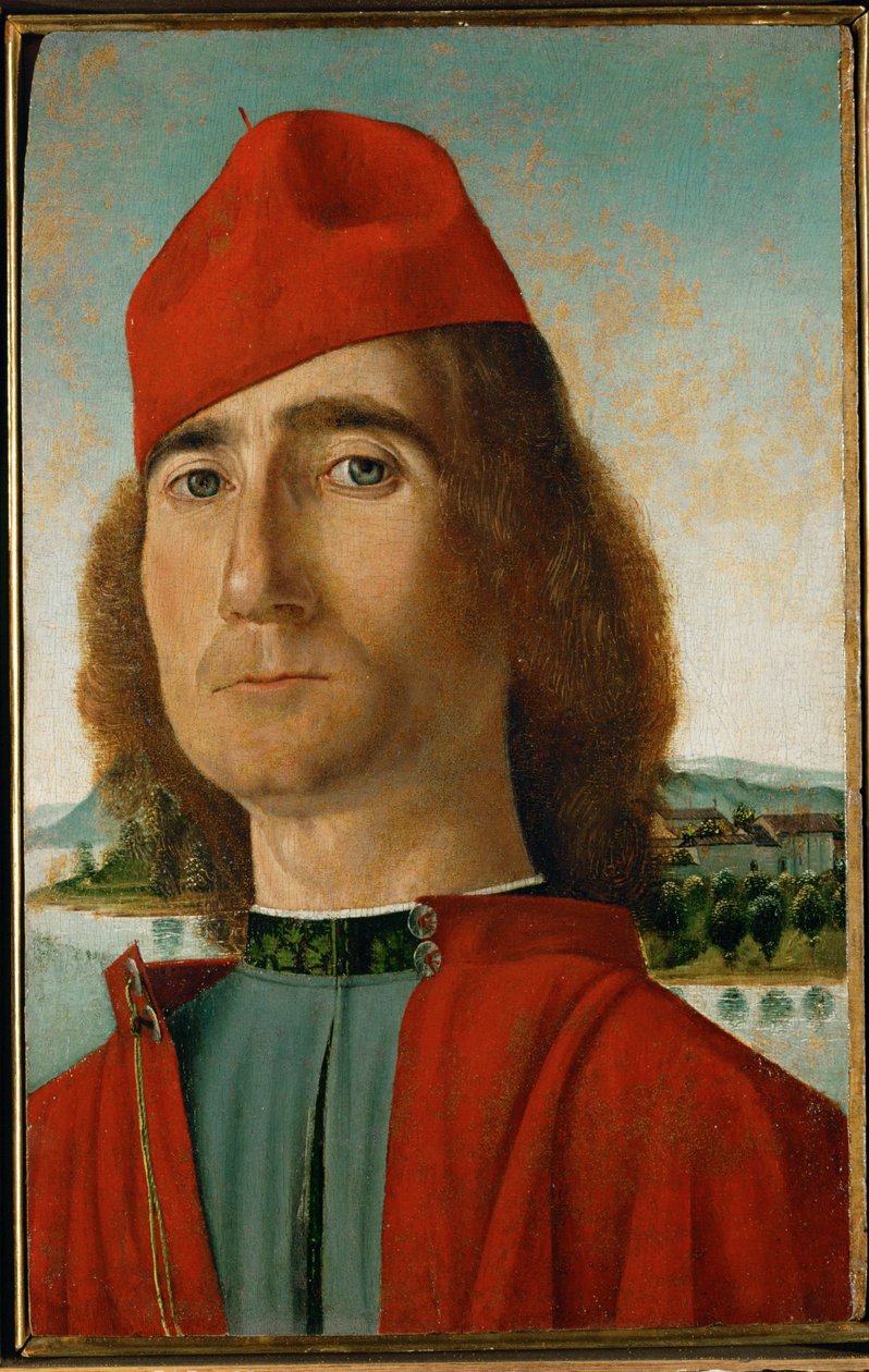 Man met rode baret ... door Italian School