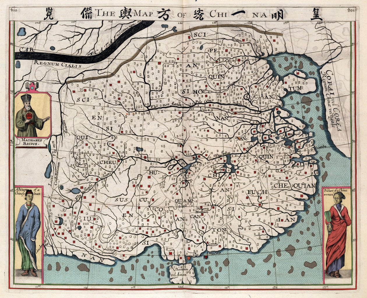Geografische kaart van China uit 