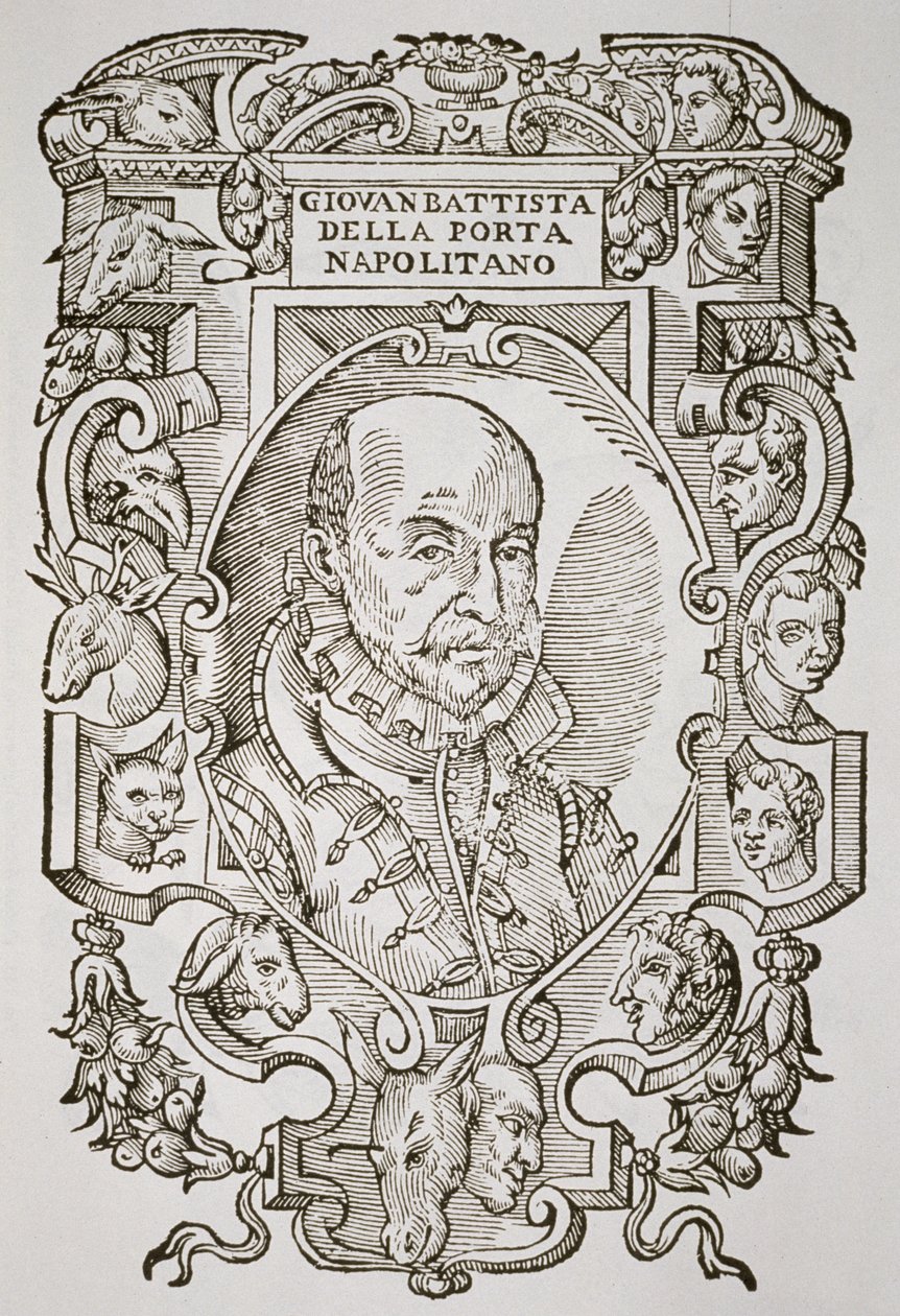 Giovanni Battista della Porta (1535-1615) uit zijn boek, Delle Celeste Fisionomia, Padua 1616, geïllustreerd in Geschiedenis van de Magie, gepubliceerd eind 19e eeuw door Italian School