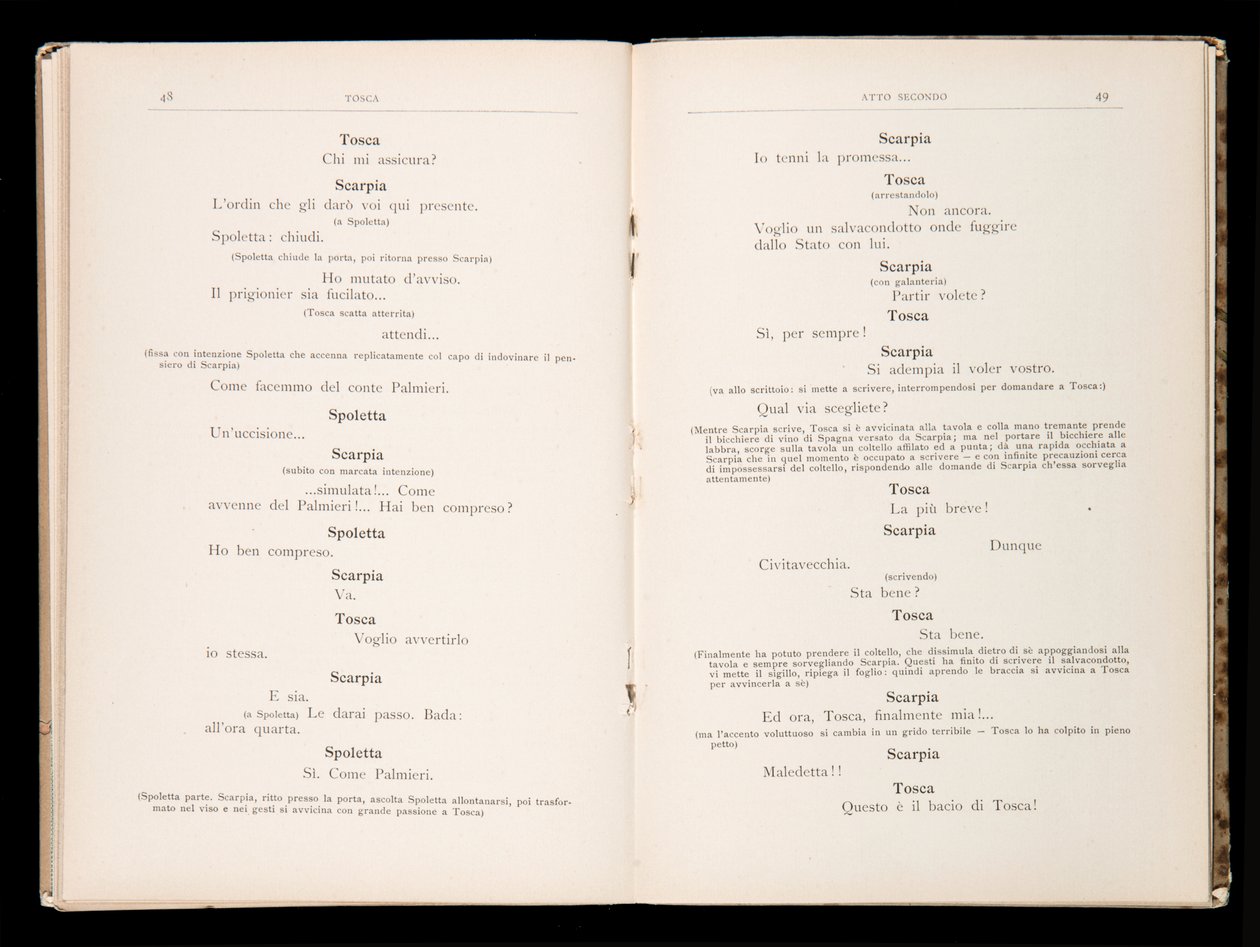 Libretto della Tosca door Giacomo Puccini, Edition Ricordi, Italië door Italian School