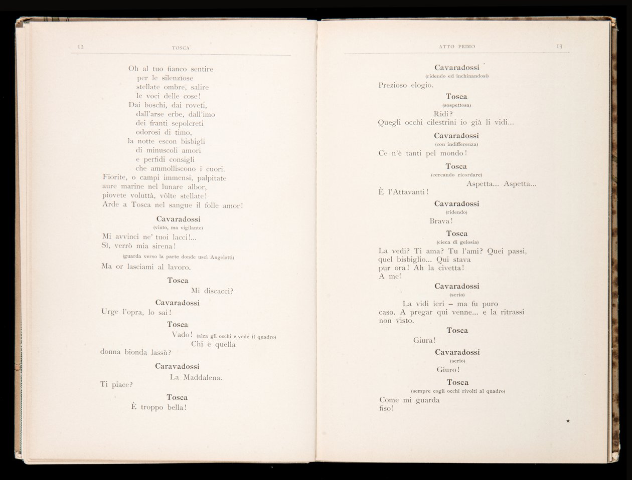 Libretto della Tosca door Giacomo Puccini, Edition Ricordi, Italië door Italian School