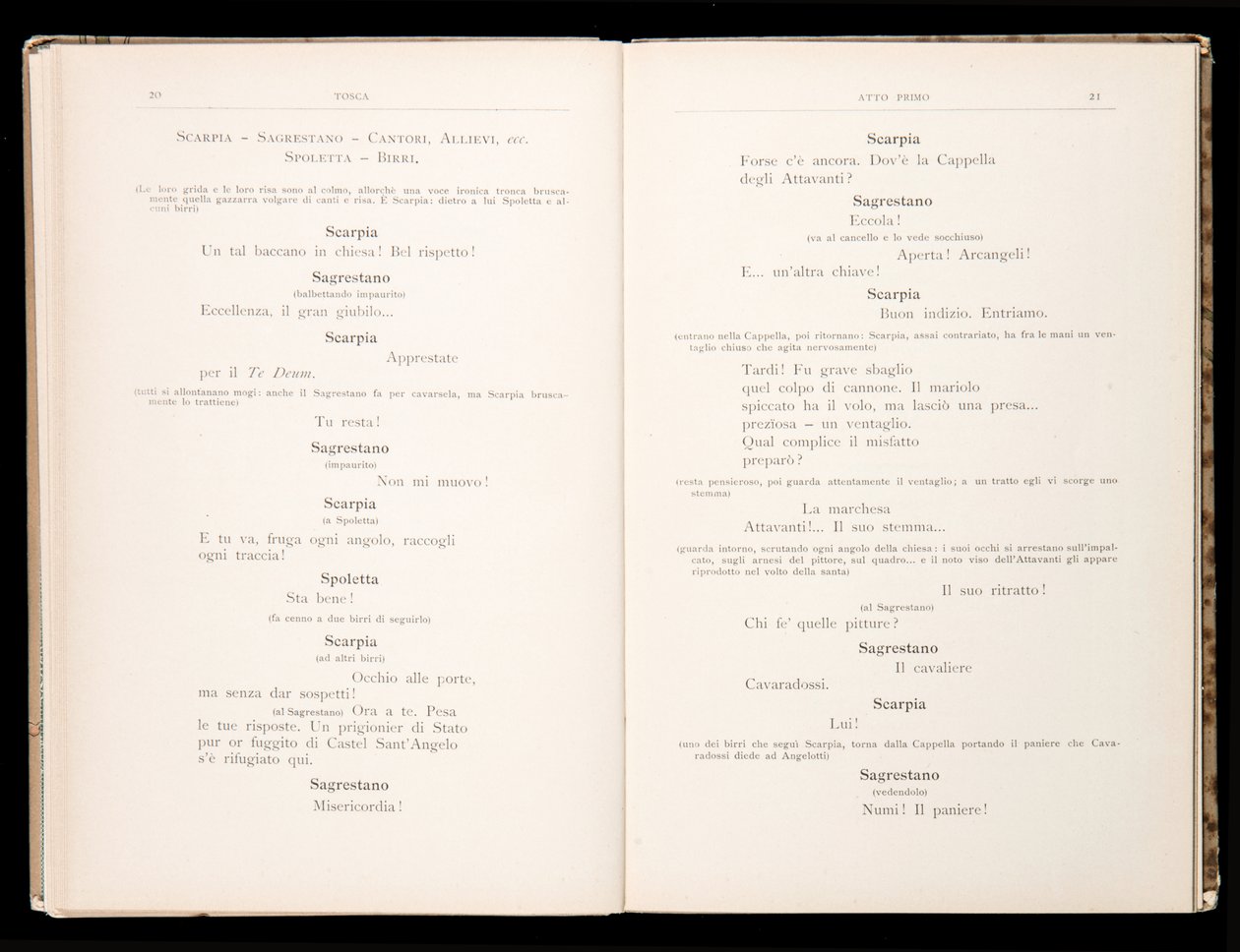 Libretto della Tosca door Giacomo Puccini, Edition Ricordi, Italië door Italian School
