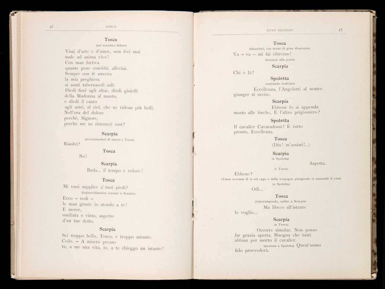 Libretto della Tosca door Giacomo Puccini, Edition Ricordi, Italië door Italian School