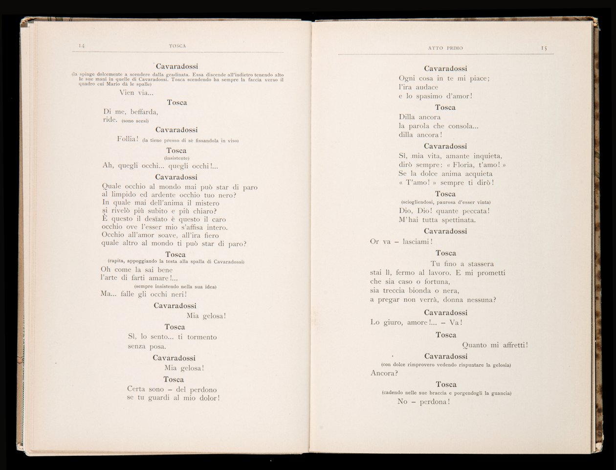 Libretto della Tosca door Giacomo Puccini, Edition Ricordi, Italië door Italian School