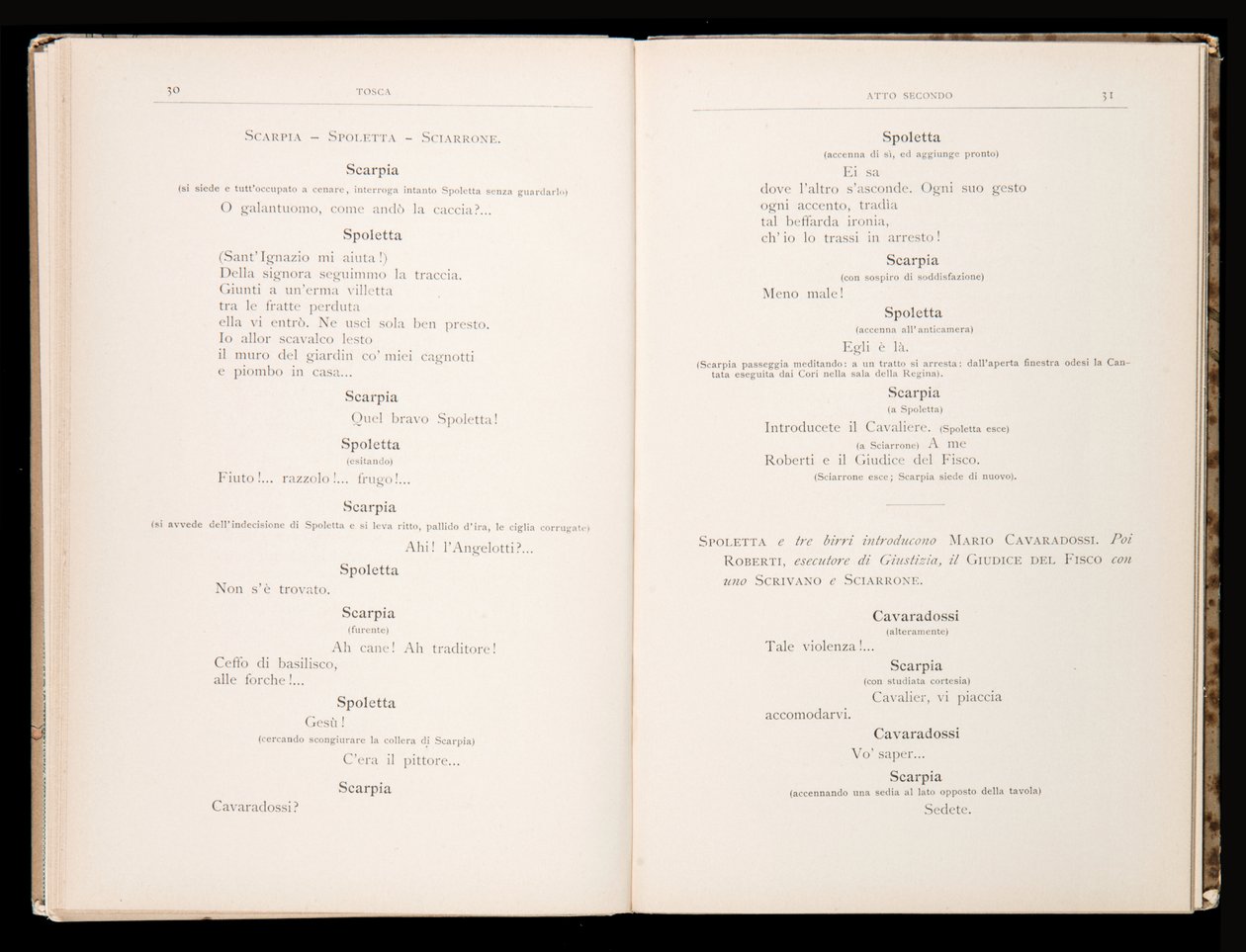 Libretto della Tosca door Giacomo Puccini, Edition Ricordi, Italië door Italian School