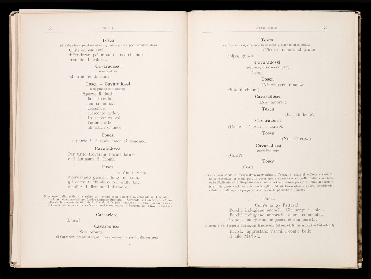 Libretto della Tosca door Giacomo Puccini, Edition Ricordi, Italië door Italian School