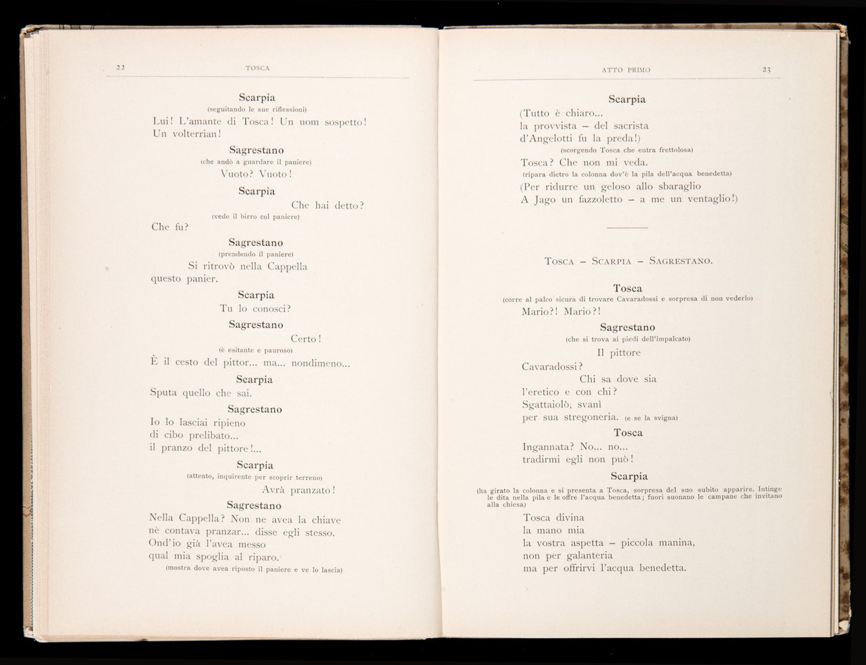 Libretto della Tosca door Giacomo Puccini, Edition Ricordi, Italië door Italian School