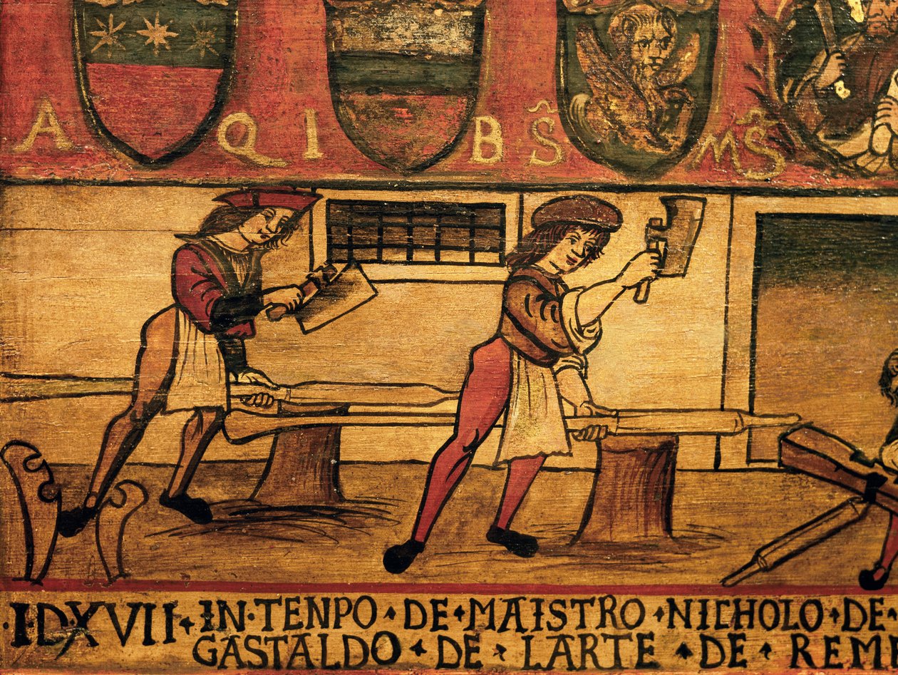 Mariegole (regelboek) van Kunst van Roeien (detail), Italië door Italian School