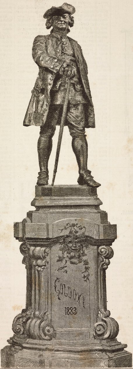 Monument voor Carlo Goldoni (1707-1793) door Antonio dal Zotto, onthuld op 20 december door Italian School