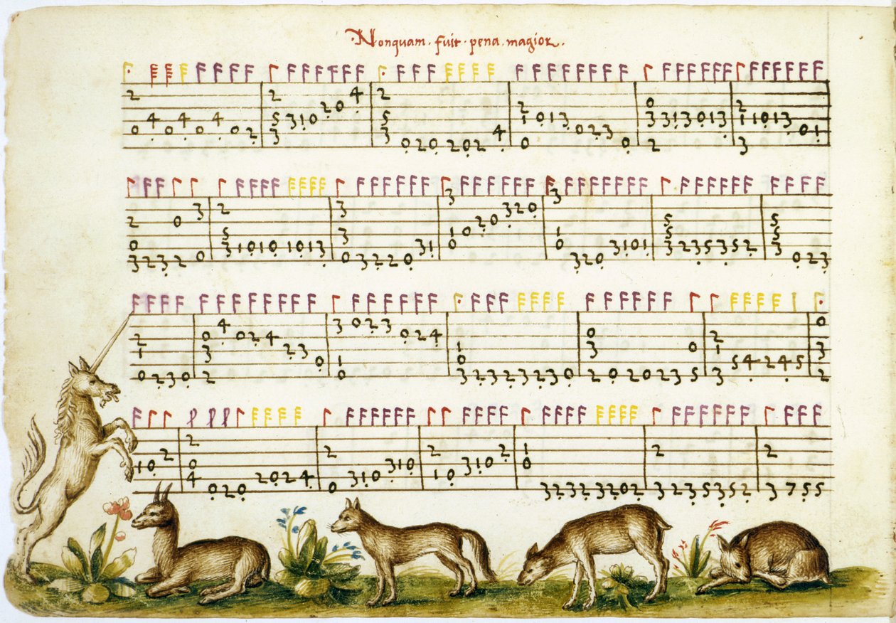 Bladmuziek uit Compositione di Meser Vincenzo Capirola gecomponeerd door Vincenzo Capirola door Italian School