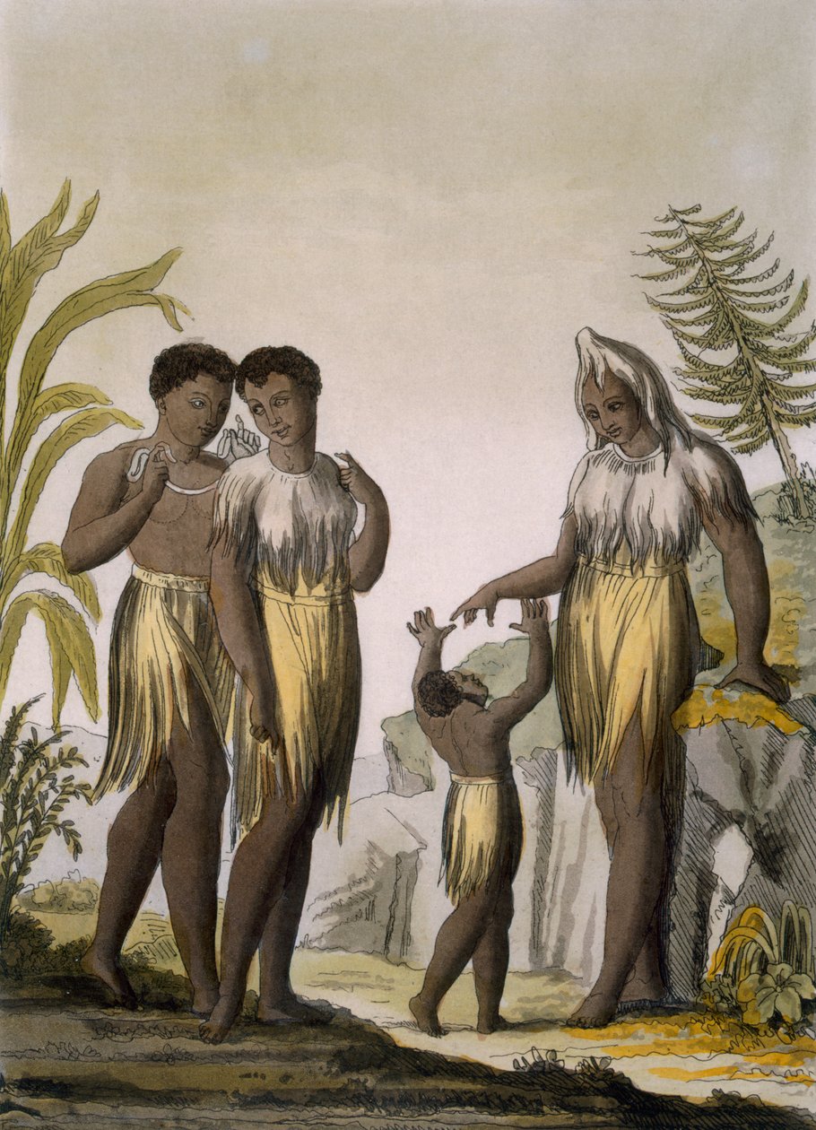 Inboorlingen van Cazegut, West-Afrika, ca. 1820s-30s door Italian School