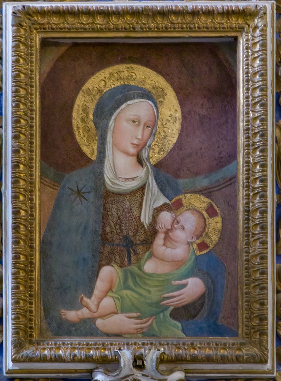Verpleegmadonna, ca. 1440-50 (fresco) door Italian School