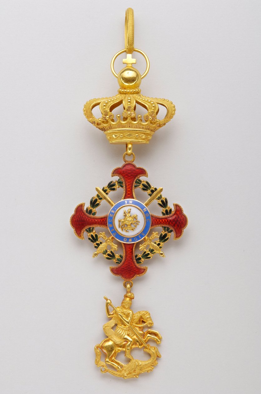 Orde van Sint-George van de Hereniging: insignes behorend tot de soevereinen van het Koninklijk Huis (1800-1850) door Italian School