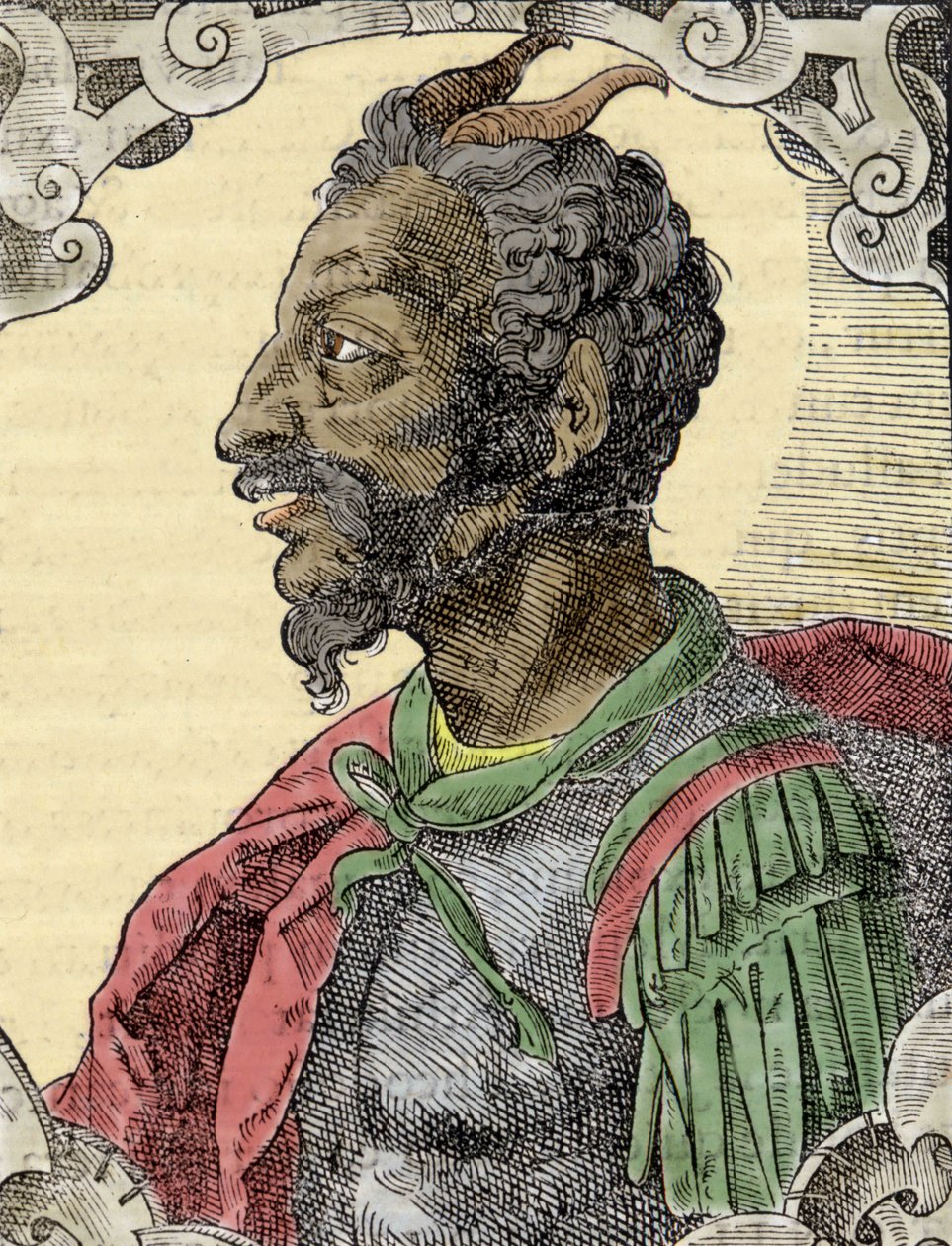 Portret van Attila uit het werk van Bernardino Corio 