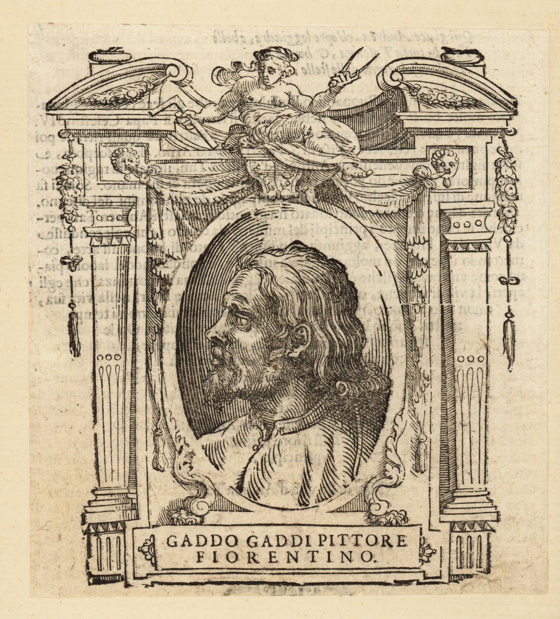 Portret van Gaddo Gaddi, Italiaanse schilder en mozaïekkunstenaar uit Florence in gotische kunststijl, circa 1239-circa 1312 door Italian School