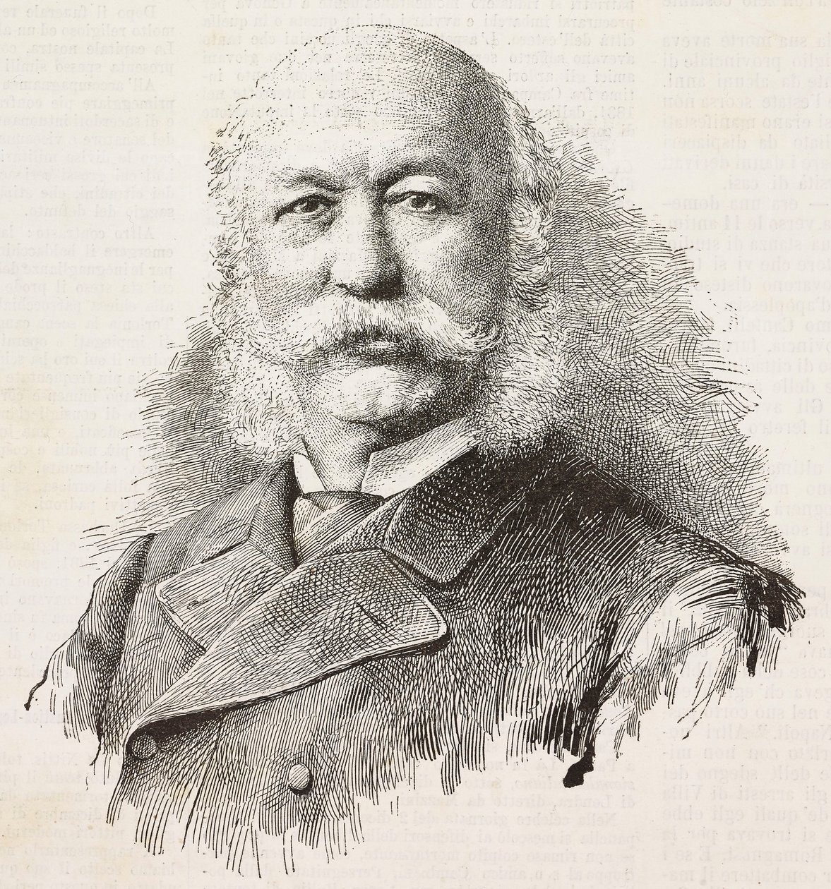 Portret van Girolamo Cantelli (1815-1884), Italiaanse patriot en politicus, gravure naar foto van Baroni en Gardelli, uit L