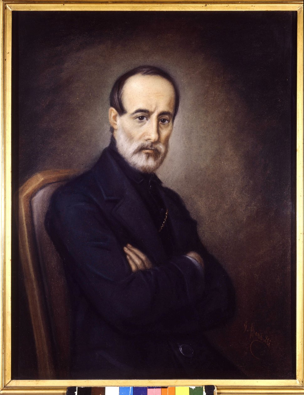 Portret van Giuseppe Mazzini (1805 of 1808 - 1872). 19e-eeuws schilderij. Museo del Risorgimento. Milaan door Italian School